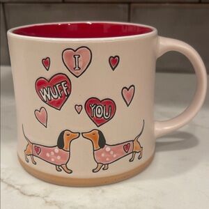 Dixie Dog Valentine ❤️ Dachshund Dog “I Wuff You” Mug New with Tag